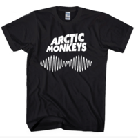 ARCTIC MONKETS T SHIRT (BLACK & WHITE) - Thumbnail 1