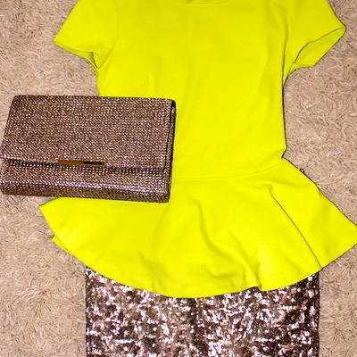 Mini skirt in all over sequins