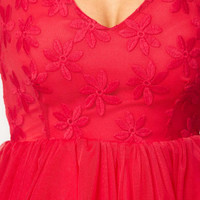 Floral Applique Tutu Dress - Thumbnail 3