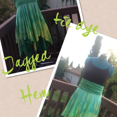 Jagged hem skirt