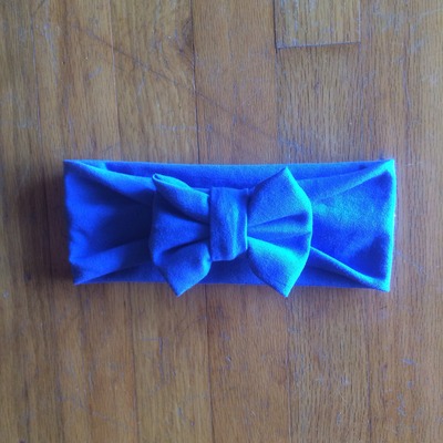 Royal blue bow headwrap