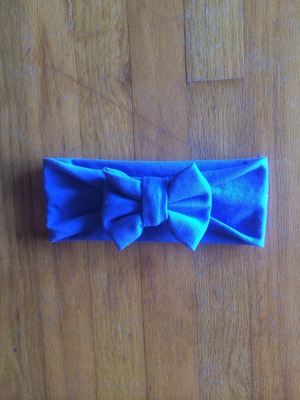 Royal Blue Bow Headwrap
