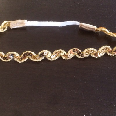 Gold sequin headband
