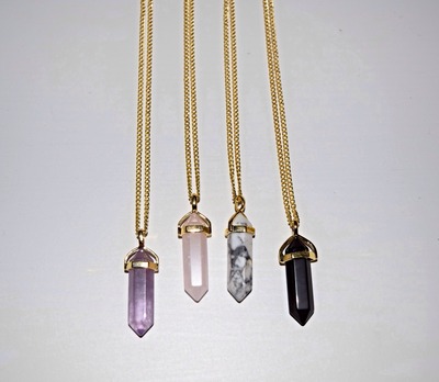 [SALE] Pointed Crystal Necklace (Gold Plated)