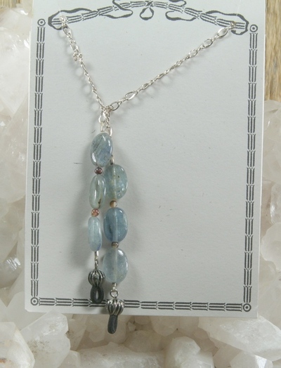 Blue Kyanite and Pietersite Eye Glass Holder