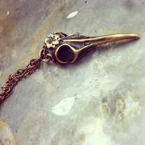 Sparrow Skull Necklace
