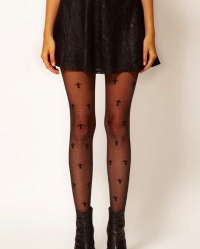 Cross Sheer Tights 