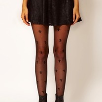 Cross Sheer Tights 