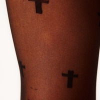Cross Sheer Tights  - Thumbnail 1