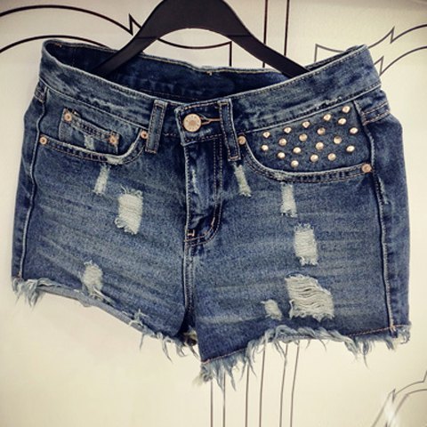 Studded Cut Off Shorts