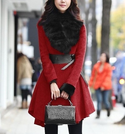 Sold out: Red Long Wool Coat
