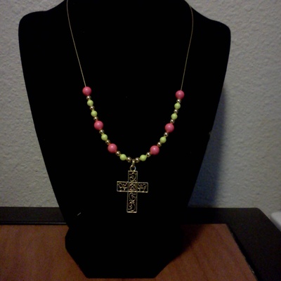 Neon filigree cross