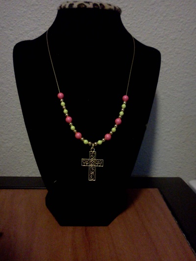 Neon Filigree Cross