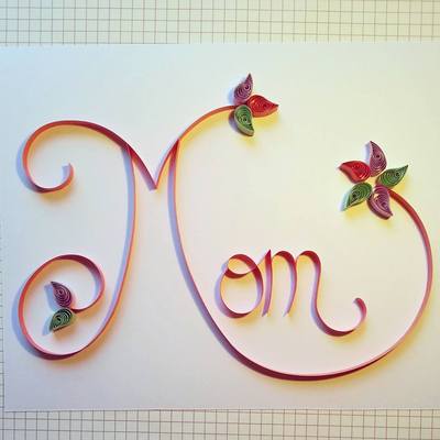 Custom quilled 8x10 art