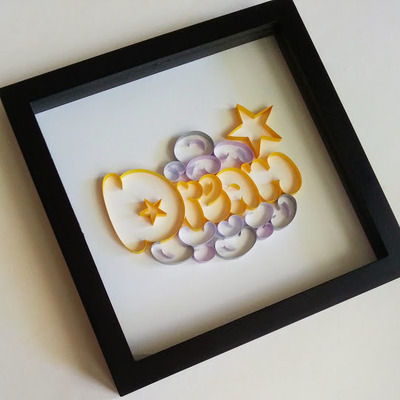 Custom quilled 8x8 art