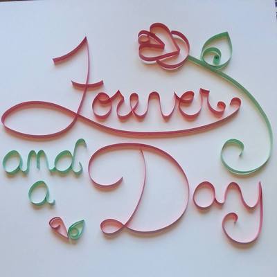 Custom quilled 12x12 art