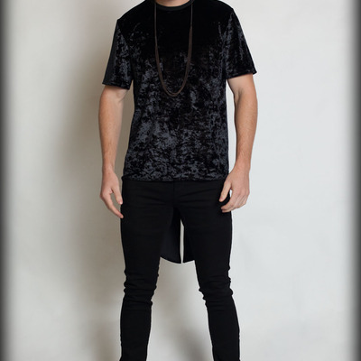 Men's obsidian velvet tee - Thumbnail 4