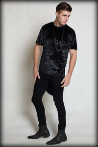 Men's Obsidian Velvet Tee - Thumbnail 4