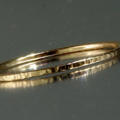 Stack ring, stacking ring, gold ring, thin ring, hammered ring, knuckle ring, unique ring, dainty ring, bff, rustic ring, vertical hammered