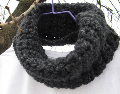 Charcoal Grey Chunky Cowl