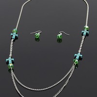 Chain Link Cross Necklace - Thumbnail 2