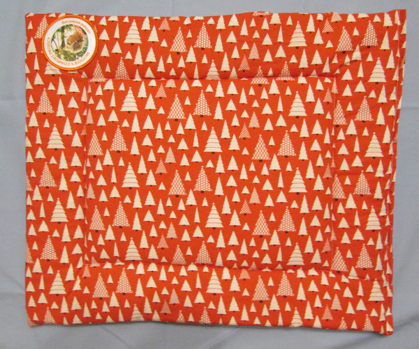 Christmas Red w/ White Trees Cotton Bed 20"x17" 