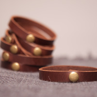 Unisex Leather Bracelets - Thumbnail 1