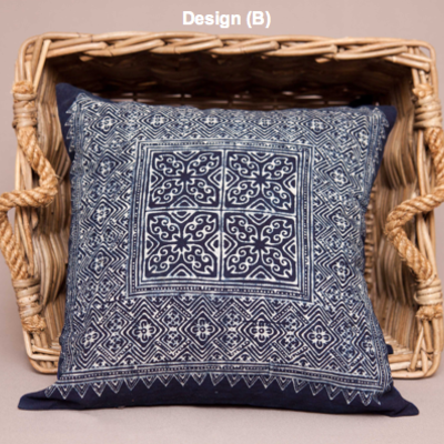 Indigo batik pillow covers