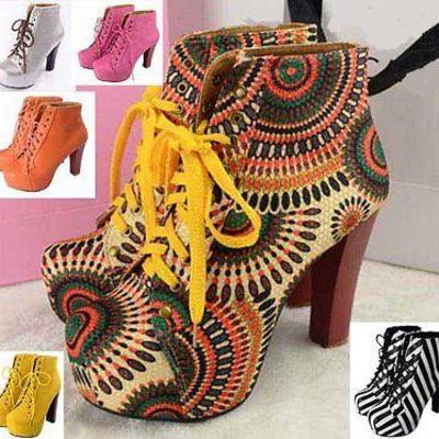 Anouska - platforms lace-up ankle stilettos comfy worldwide shipping