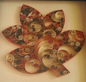 Quilling Brown Leaf