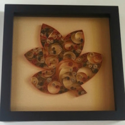 Quilling brown leaf