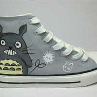 Cartoon cat canvas painted shoes - Thumbnail 2