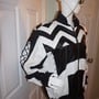 Vintage French Collezioni Black/White Leather Jacket Size 2x-3