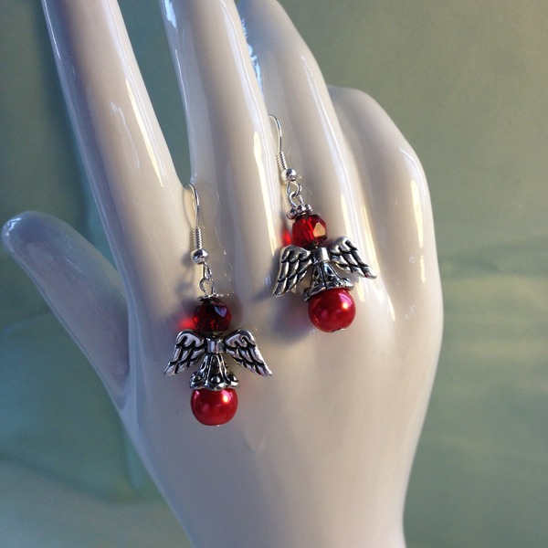 Red Angel Earrings