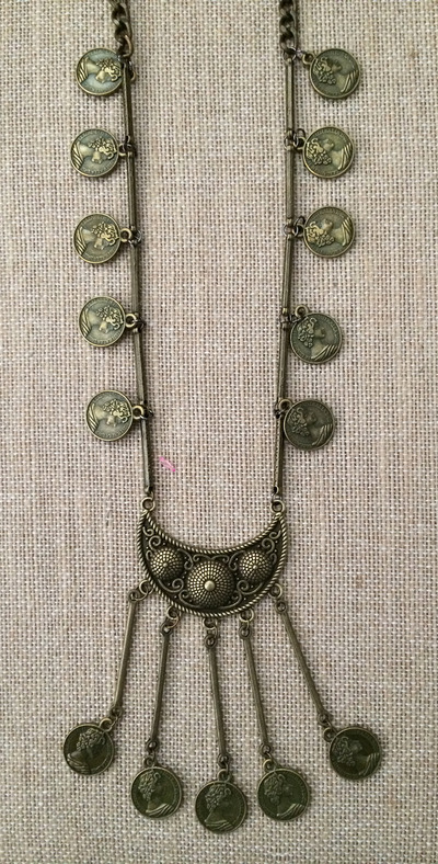 Gypsy Coin Necklace in Brass