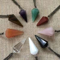 Good Vibes Clear Quartz Pendulum  - Thumbnail 1
