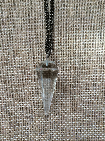 Good Vibes Clear Quartz Pendulum 