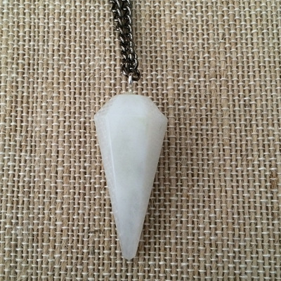 Good vibes white aventurine pendulum 