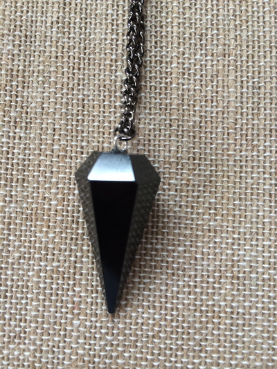 Good Vibes Black Agate Pendulum 