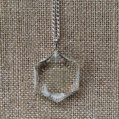 Energy star necklace in clear quartz