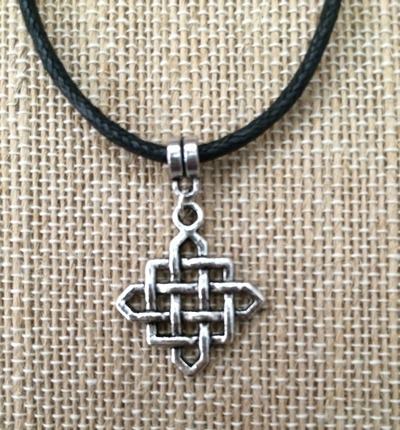 Infinity Necklace in Black / Silver