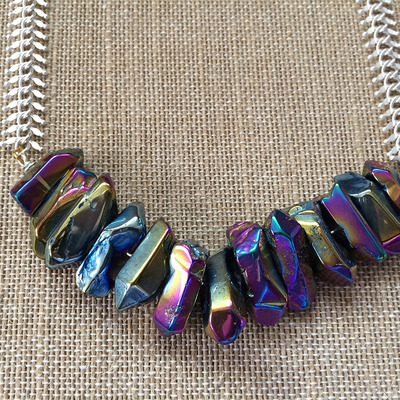 Mermaid magic collar - rainbow tones