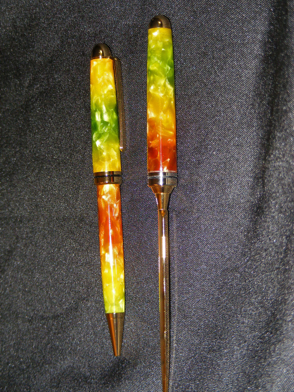 # 63 Green / Yellow Pen and Letter opener