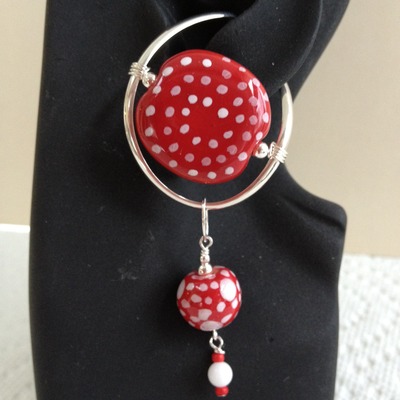 Red/white polka dots - sterling - Thumbnail 5