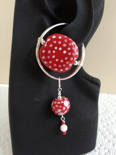 Red/white Polka Dots - sterling