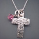 Cross Necklace with birthstone-2