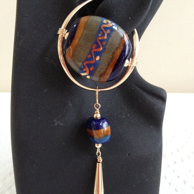 Navy-brown button - Thumbnail 4