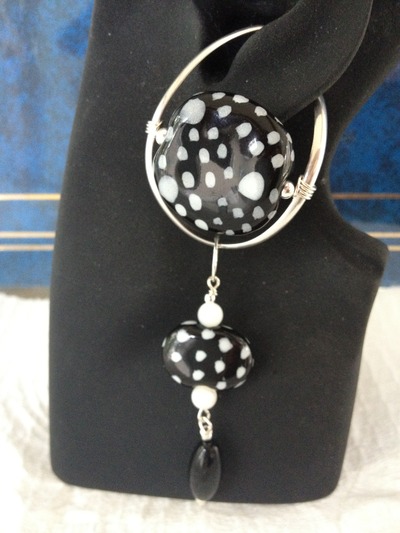 black & white Polka Dots