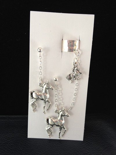 Sterling horse w/add'l side