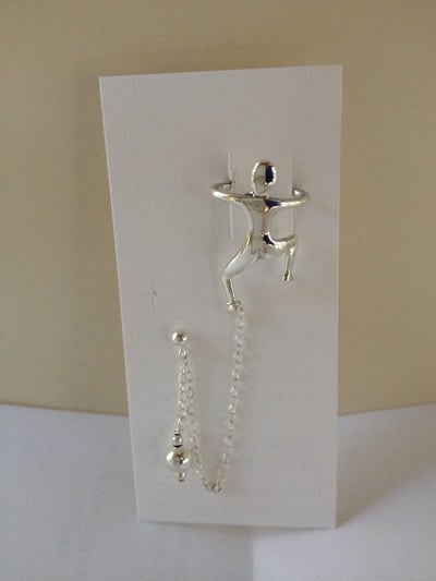 Man with ball and chain